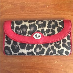 Coach leopard wallet